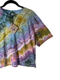 Image 4 of L Crop Tee in Appalachian Sunset Geode Ice Dye