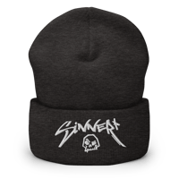 Image 8 of Sinner Skull Cuffed Beanie