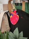 Pochita Heart Embroidery Keychain
