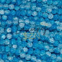 10mm Crackle Clear/Blue