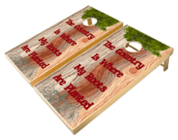 Image 3 of Cornhole set (the country is where my roots are planted)
