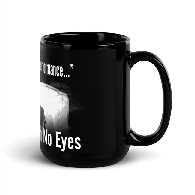 Fighter With No Eyes-Riveting-Black Glossy Mug