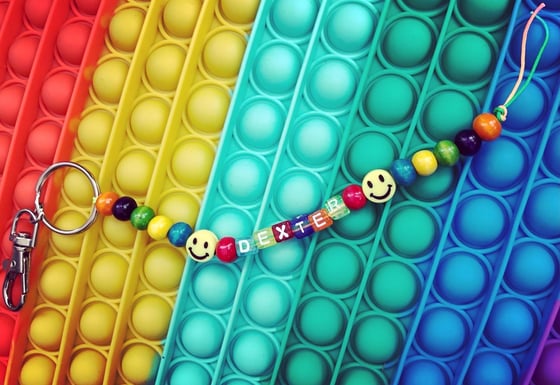 Image of Rainbow Keyring and bracelet set 