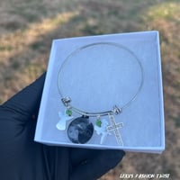 Image 2 of Picture charm bracelet with 3 additional charms of choice