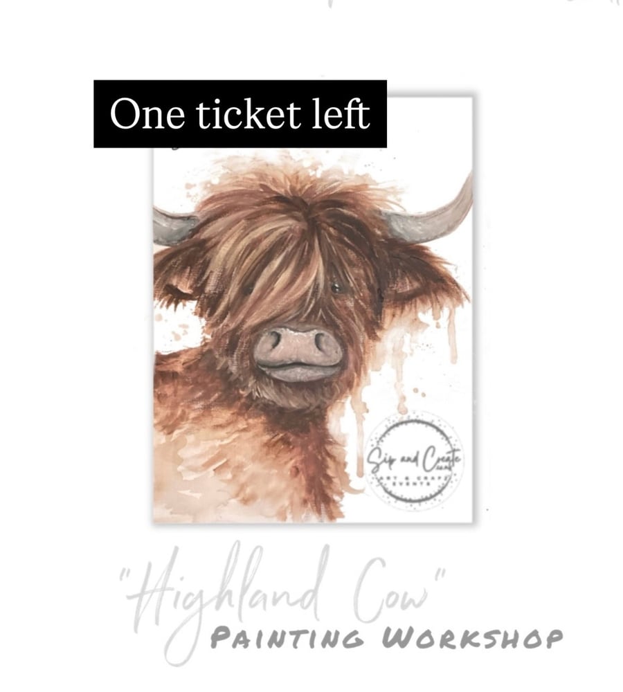 Image of Paint and Prosecco Night - “Highland Cow”