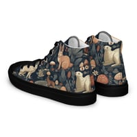 Image 6 of Woodland Creatures Boho Cottagecore Nature Inspired Women’s high top canvas shoes