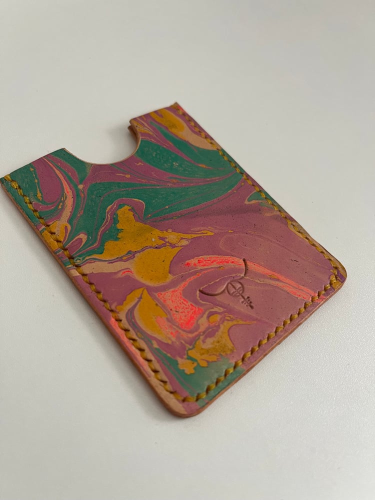 Image of Marbled Cardholder (Purple/Green)