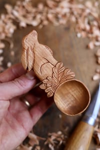 Image 2 of Hare in the oak leaves~ Coffee Scoop 