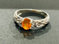 Image 6 of Mexican Fire Opal Vintage Style Ring | Size 7 Ring