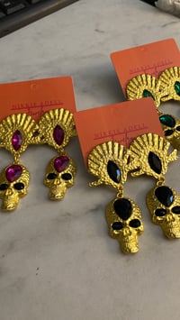 Image 3 of Crystal Skully Earrings