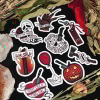 Horror Sticker Pack - 9 Stickers 