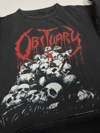 Image 2 of 1991 Obituary Pile of Skulls UK/European tour shirt 