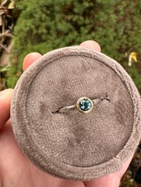 Image 6 of size 6.5 Montana sapphire engagement ring with branch band