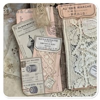 Image 8 of Junk Journal lace samples french folder