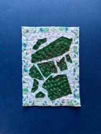 Image 1 of Green Scraps - small hand sewn quilt 