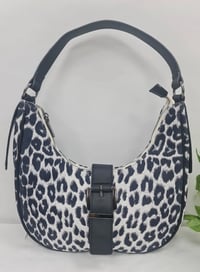 Image 4 of Leopard Print Buckle Detail Shoulder Bag