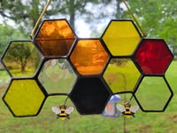 Image of Large Honeycomb w/ Bees