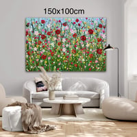 Image 3 of Custom Size Extra Large Art - Poppy Garden