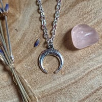 Image 1 of Crescent Moon Horn Necklace