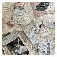 Image 5 of Shabby Chic tattered  Sewing Book/Needle book with lace samples