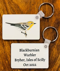 Image 1 of Blackburnian Warbler Keyring - 2 Designs Available