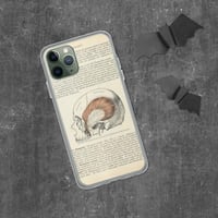 Image 4 of Antique Bookpage Detailed Anatomical Illustration Human Skull Clear Case for iPhone®