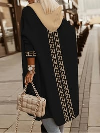 Image 1 of Luxe Geo Pattern Knit Cardigan