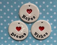 Image 5 of  Dream Big, Be Brave, Laugh Loudly or Be Happy, Love, Smile or Hopes, Dreams, Wishes Set of 3 tags