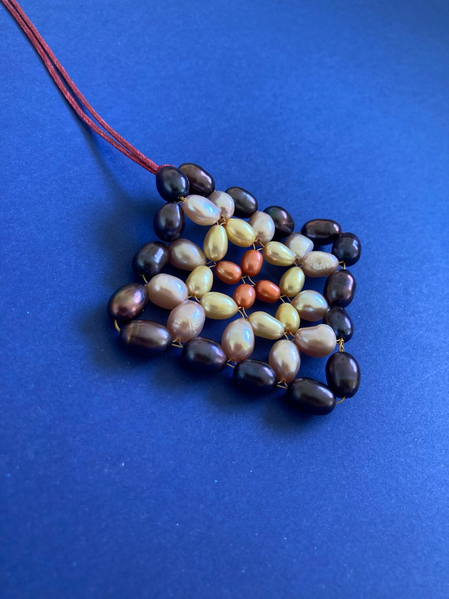 Image of Pearl Crochet Pendant I