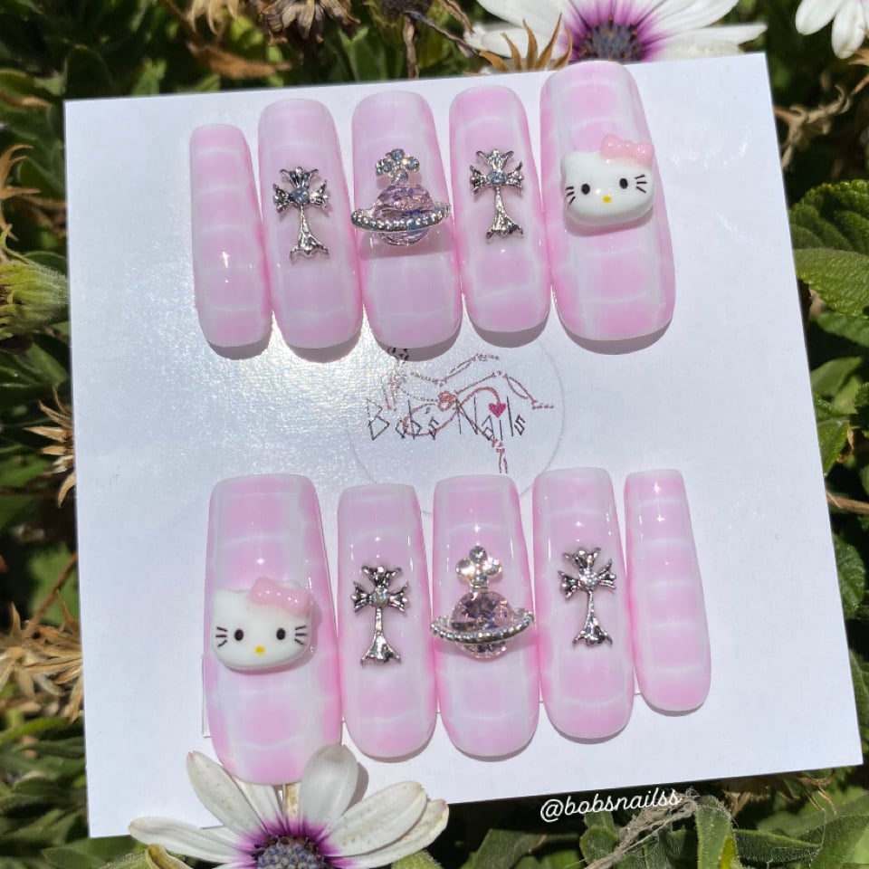Image of Light Pink Hello Kitty 🤍⛓🎀