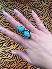 Image 2 of Sterlingsilber Ringe mit 2 Türkisen 