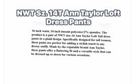 Image 4 of NWT Sz. 14T Ann Taylor loft dress pants #912*1.3