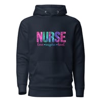 Image 5 of Unisex Hoodie, Nurse Love, Inspire, Heal Uplifting Colorful Hoodie