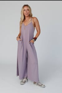 Image 1 of Oasis Wide Leg Jumpsuit- Dusty Mauve