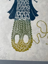Image 3 of Knit Happens - Lino Print