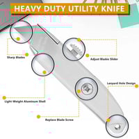 Image 3 of Aluminum Alloy Retractable Box Cutter
