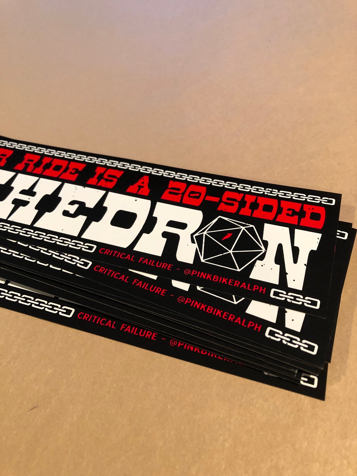 Polyhedron - 12x3 bumper sticker | pinkbikeralph