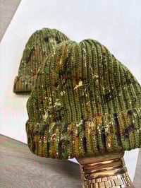 Army green splatter hat
