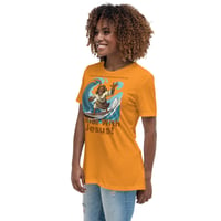 Image 6 of I Ride With Jesus Surfing Women's Relaxed T-Shirt