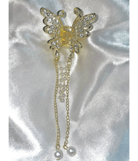 Image 2 of Tassel Butterfly Claw Clip
