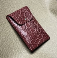 Image 1 of Burgundy Alligator "Hotel Cardholder"