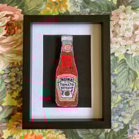 Image 1 of Tomato Ketchup - stitched artwork - hand made