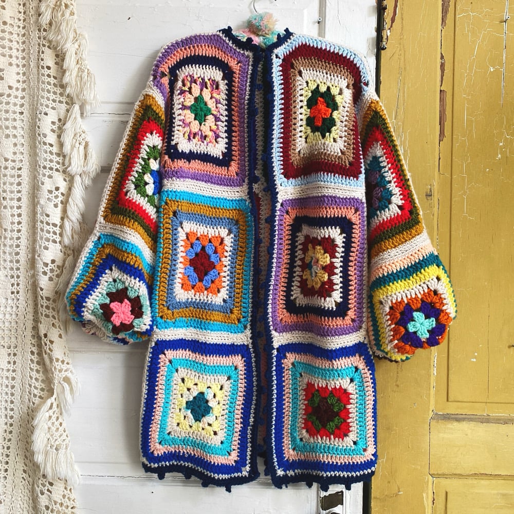 Image of Funky Squares Granny Sweater
