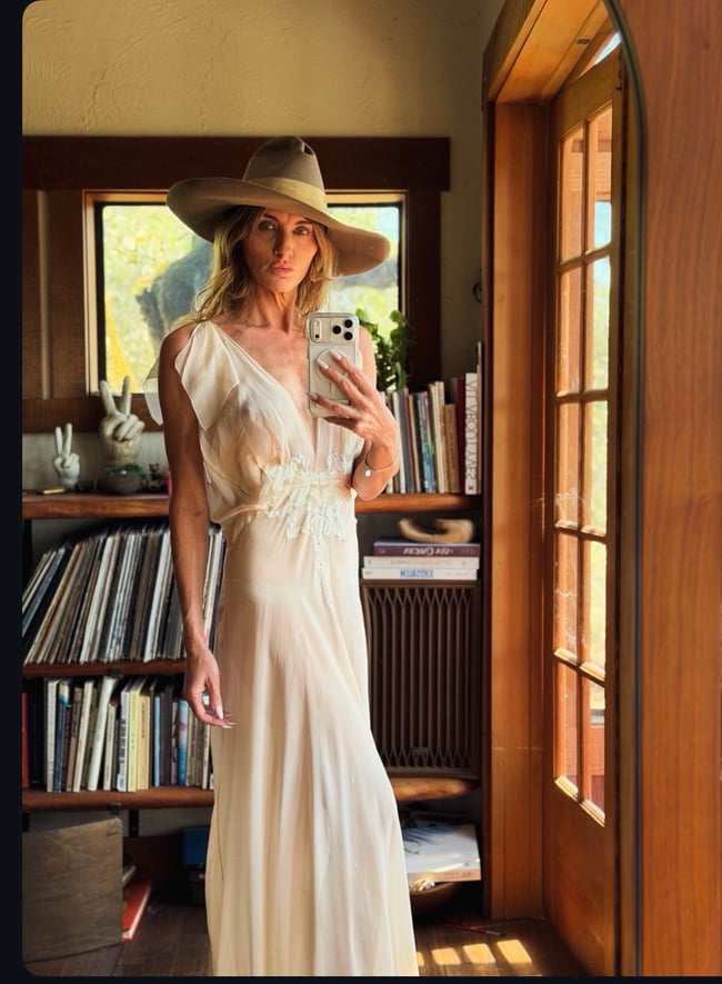 1930s silk and lace slip dress gown 
