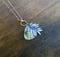 Image of Abstract Fern Moss Agate Draped Botanical Statement Pendant/Necklace (Chain Included)