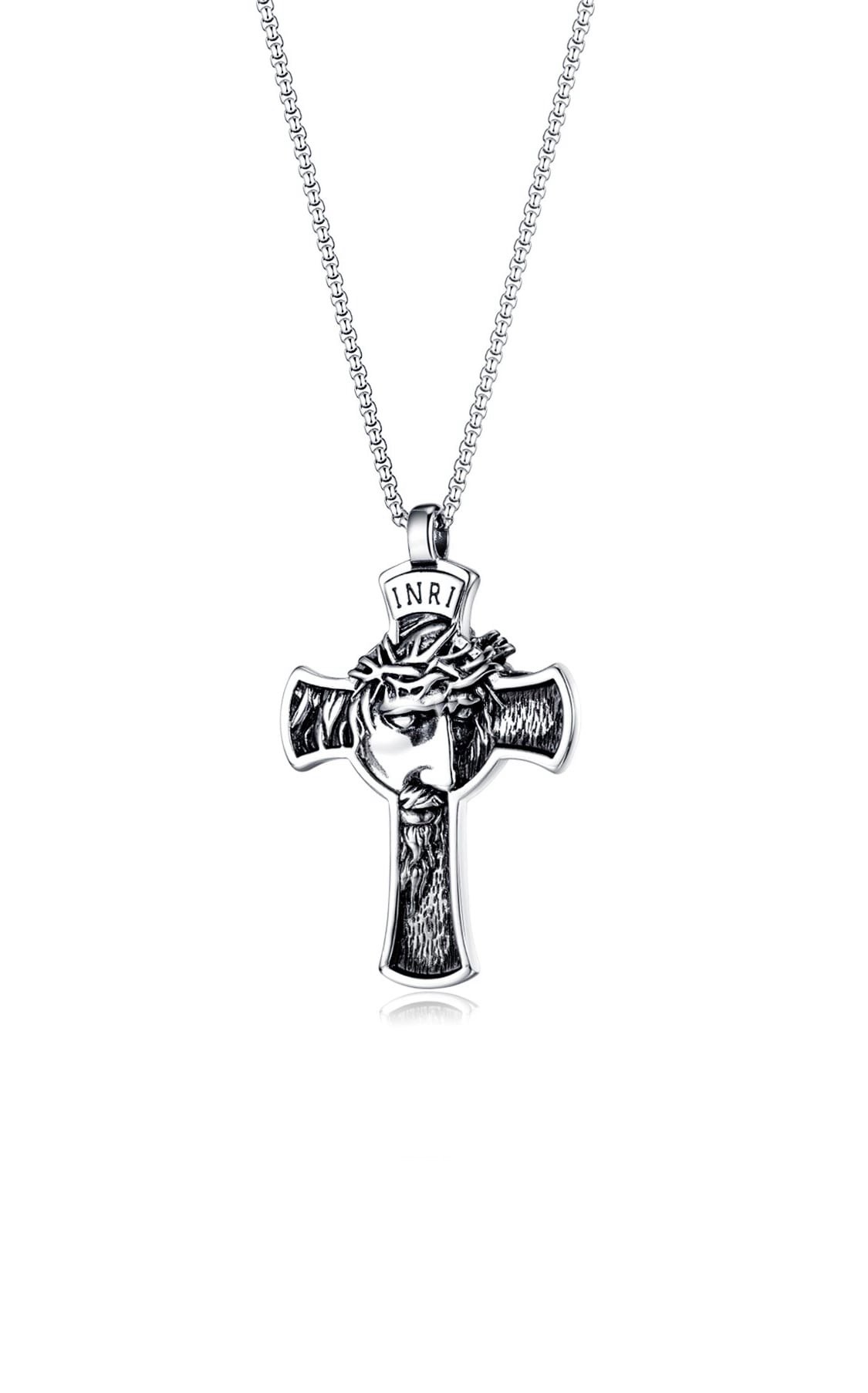 Image of “Eternal Life” Jesus I.N.R.I Cross Pendant & Chain