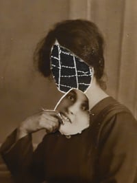 Image 4 of  faceless girls" -vintage Framed With Preserved spider Web