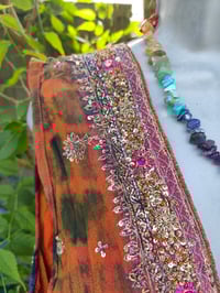 Image 4 of Mykonos sari jewel oversized waistcoat / top 10-18 oranges