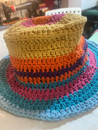 Image 1 of 6 Band Crochet Bucket Hat