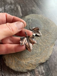 Image 3 of Autumn Leaf Earrings ~ Field Maple